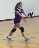 Student Practicing Serve